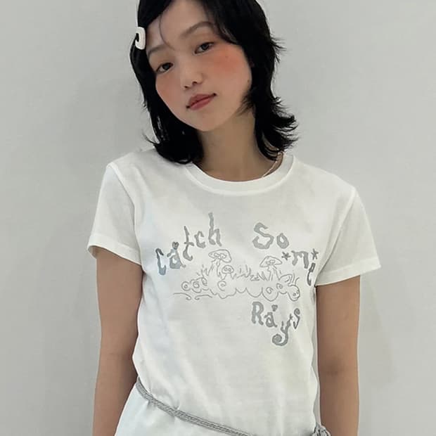 타입서비스 Catch Embroidery T-Shirt Off White