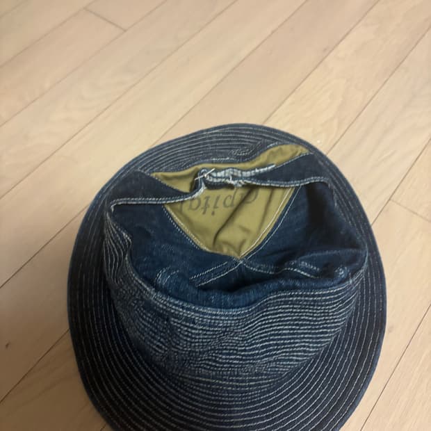 캐피탈 데님 버킷햇