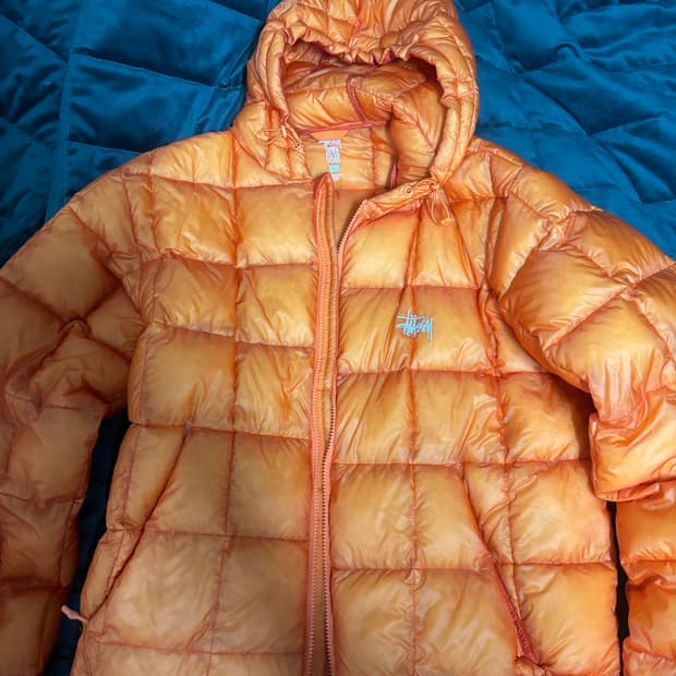 스투시 미드웨이트 패딩 오렌지 L