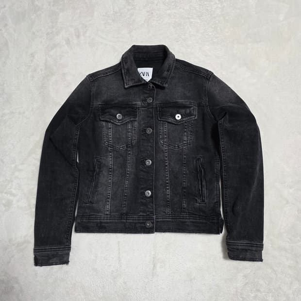 (S)여성 자라 블랙 워싱 데님 자켓