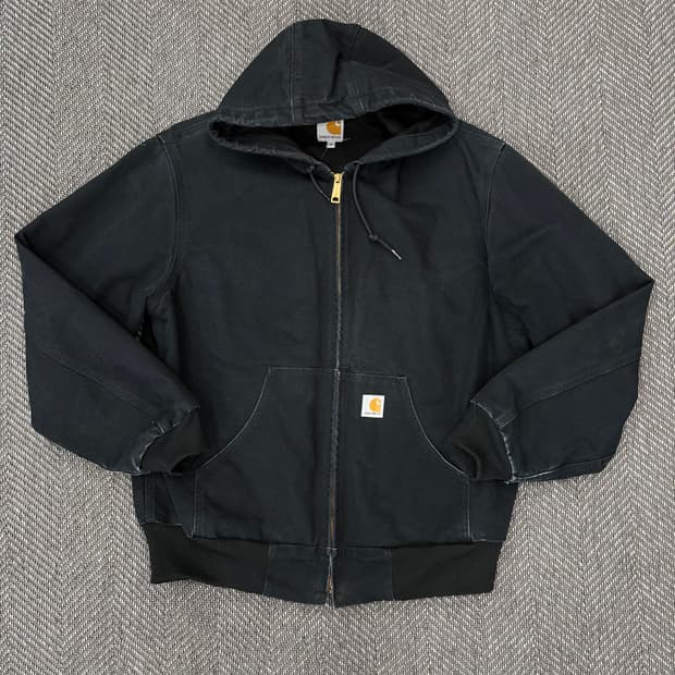 칼하트 워크자켓 후드집업 워싱블랙