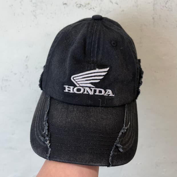 혼다 컷오프 볼캡 블랙