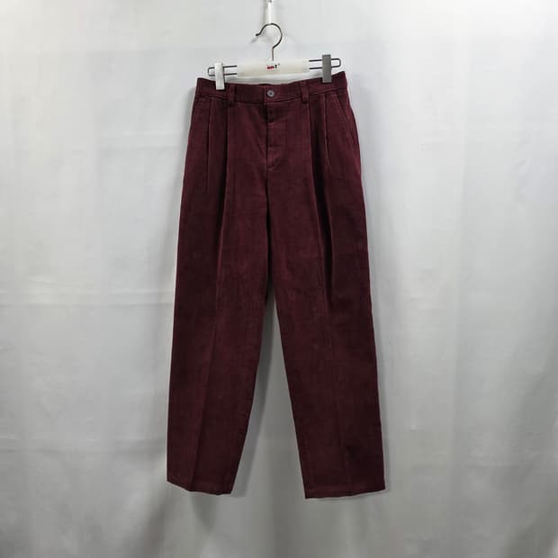 1083 슬로우애시드 코듀로이 팬츠 버건디 M 남성/여성루즈핏