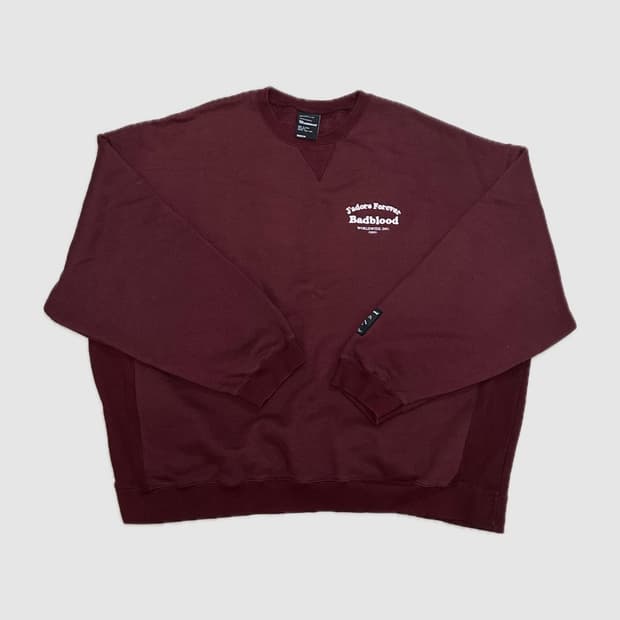 배드블러드 기모 맨투맨 버건디 m