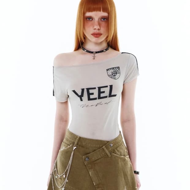 yeel 레이싱 티셔츠 racing asymmetric tshirt