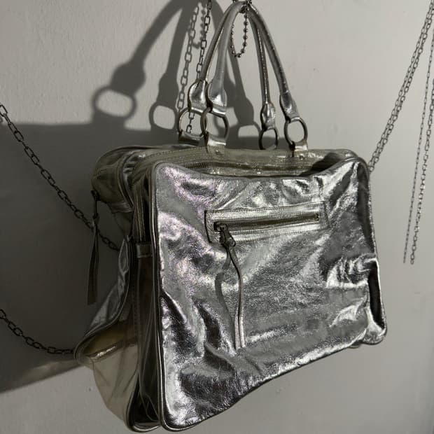 atos lombardini 실버 PVC 빅 모터백