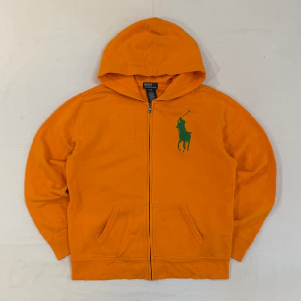 폴로 랄프로렌 빅포니 치프키프 후드집업 오렌지