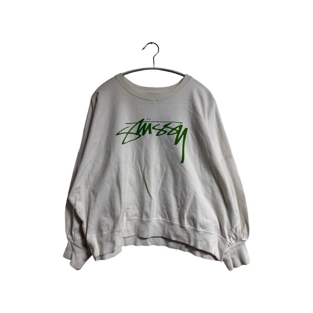 스투시 올드 아카이브 베이직 여성 크롭 맨투맨