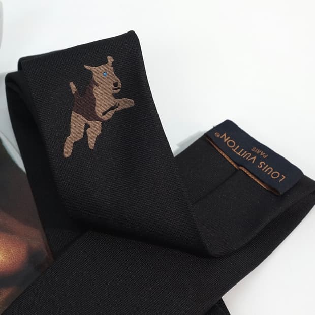 루이비통 X 타일러 점핑도그 넥타이