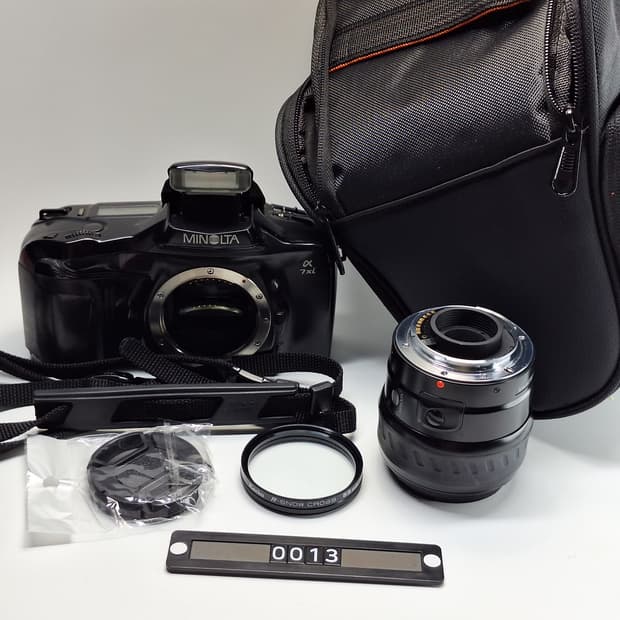 빈티지 필름카메라 풀세트/미놀타 a7xi 28-80 가방 렌즈캡 스트랩
