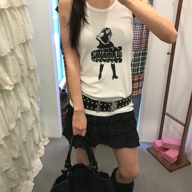 히스테릭글래머 화이트 히스걸 나시