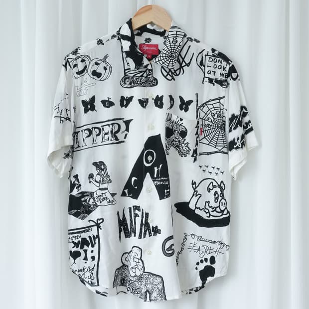Supreme 17SS DREAM RAYON 셔츠 화이트 M