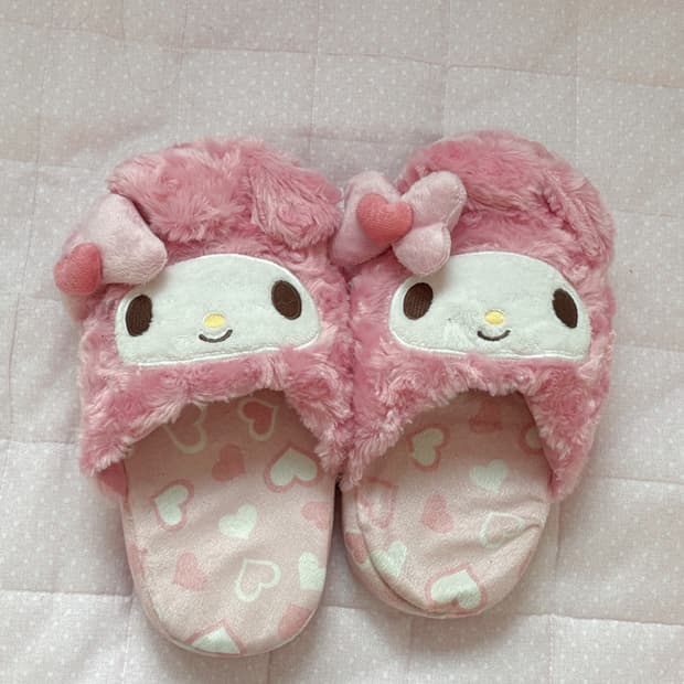 마이멜로디 로즈보아 방꾸 룸슈즈 슬리퍼 히메갸루 라떼갸루 리즈리사