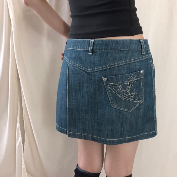 Vivienne Westwood 레드라벨 데님 스커트