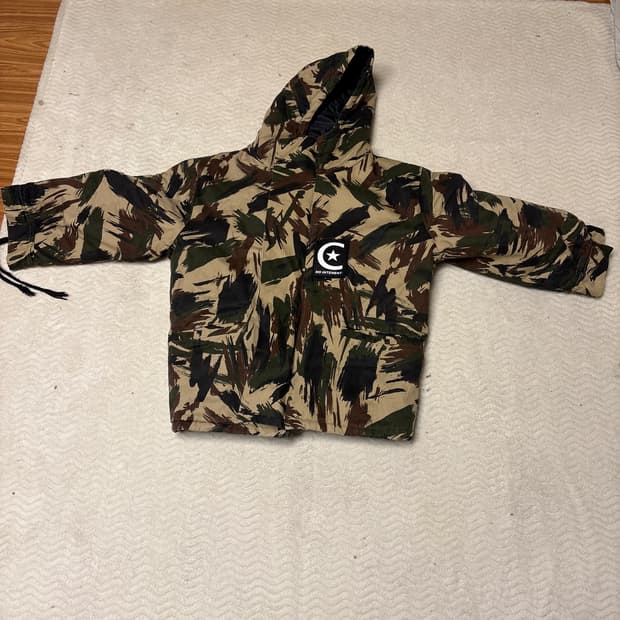 빈티지 카모 후드 재킷