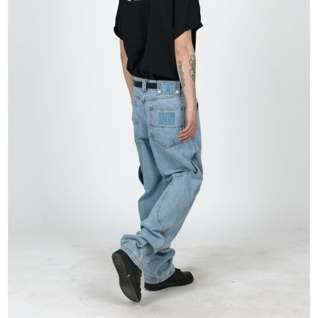 MPa CALF POCKET PANTS (STEEL BLUE) (s)