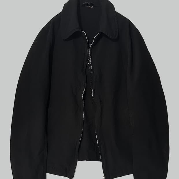 꼼데가르송 블랙 축융 폴리 패치 자켓