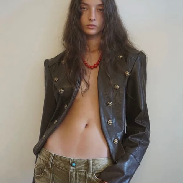 Sculptor napoleon leather jacket