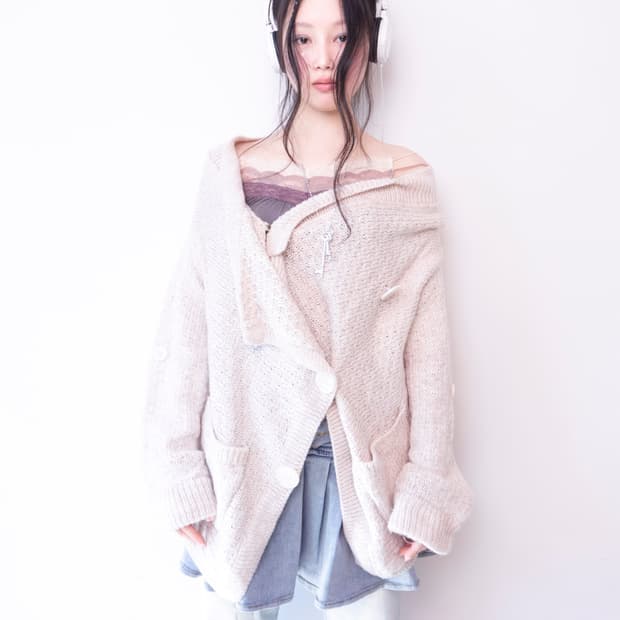 Multi-way button cardigan