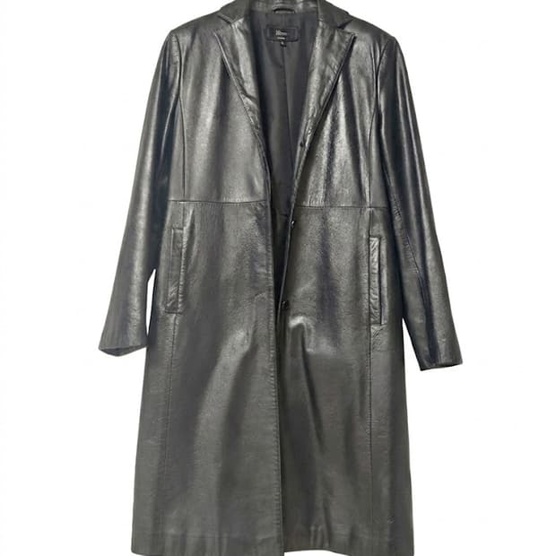 빈티지 미니멀 리얼 레더코트