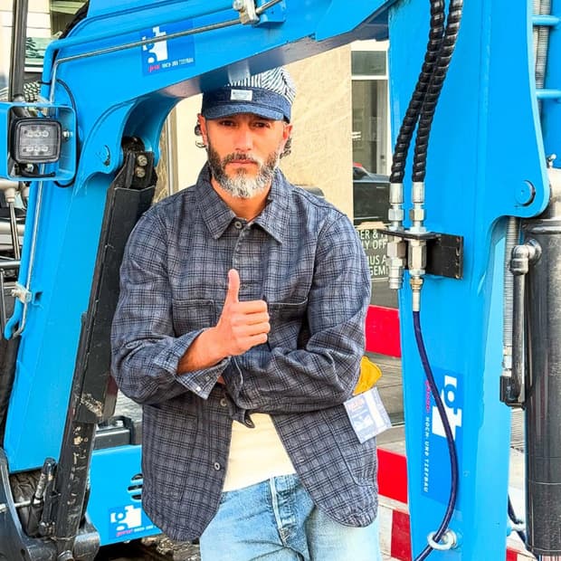 더블알엘 rrl 플래드 자카드 데님 자켓 L