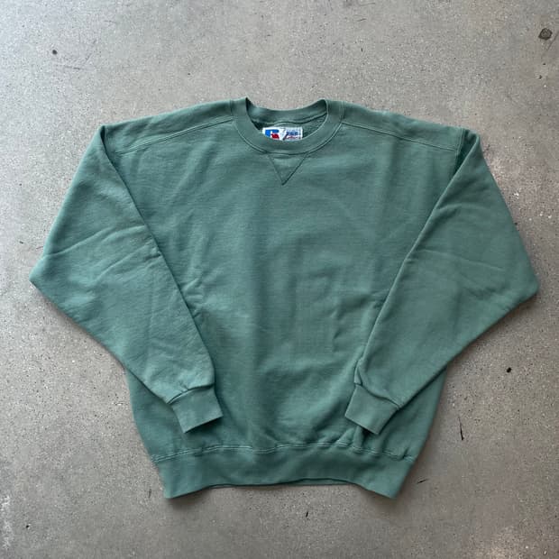 빈티지  러셀 애슬레틱 하이코튼 스웻셔츠 그린