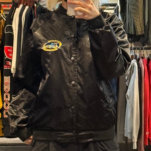 [NO.9]VTG 새틴 바시티 자켓