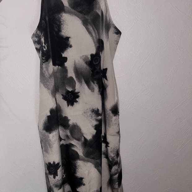 마블링 나시 원피스 블랙