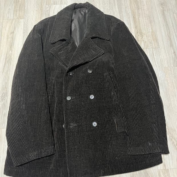 빈티지 코듀로이 더블코트 자켓 100