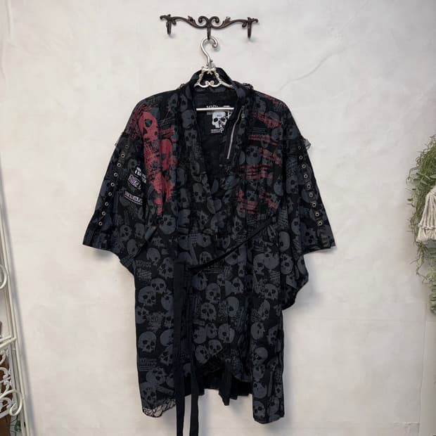 MAD PUNKS black skull eyelet punk yukata