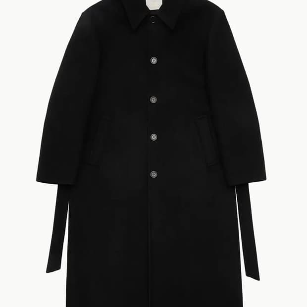 24FW 아모멘토 싱글 브레스티드 코트 블랙 L