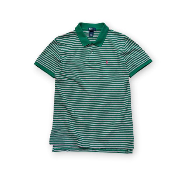 폴로 랄프로렌 그린 컬러 스트라이프 피케 셔츠