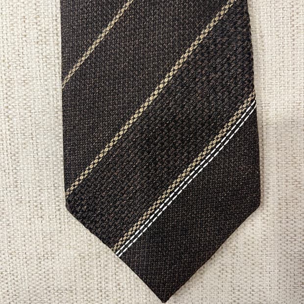 파렌하이트 브라운 스트라이프 넥타이