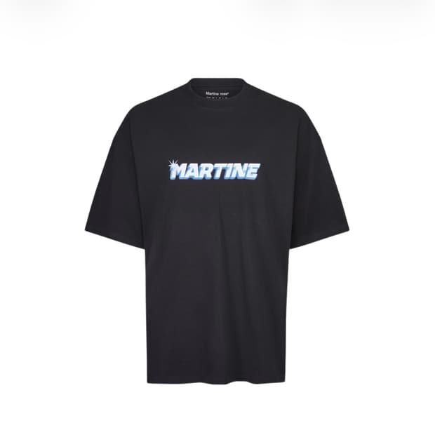 (S) 마틴로즈 오버사이즈 숏슬리브 티셔츠 블랙