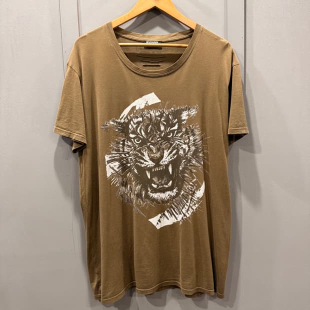 XL 발망 BALMAIN 타이거 반팔 티셔츠