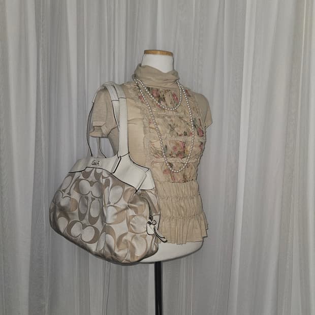 빈티지 오네갸루 밀크베이지 코치백