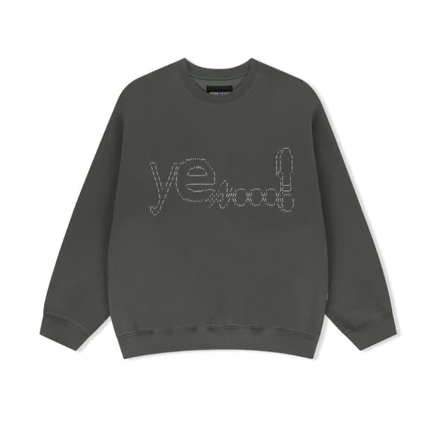 예스아이씨 Y.E.S 도트 로고 스웻셔츠 맨투맨 카키 