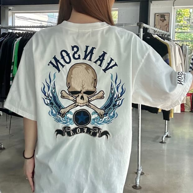 벤슨 x T.F.O.A Crows Worst 블루스타 파이어윙 반팔티