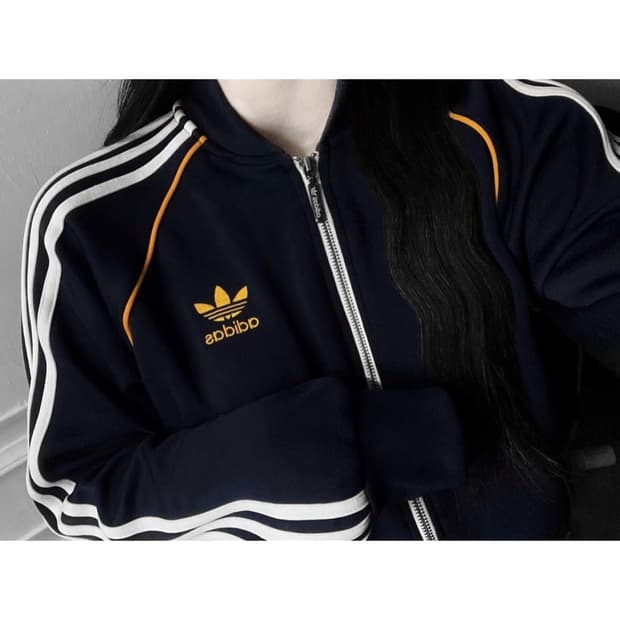 아디다스 파이어버드 네이비 져지 집업 트랙탑