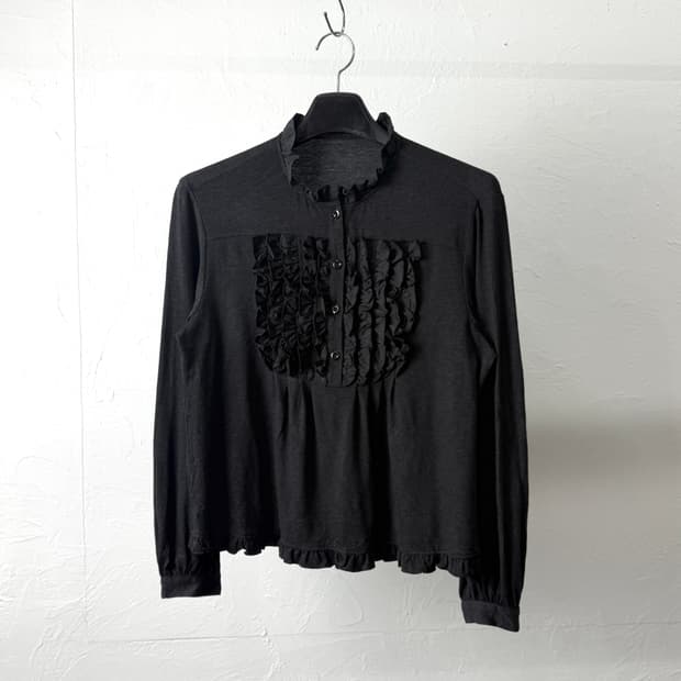 Have a nice trip 프릴 롱 슬리브