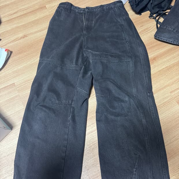 해칭룸 와이드 라인 진 더스티 블랙 2사이즈