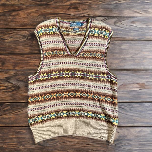 폴로랄프로렌 캐시미어 블렌드 페어아일 니트 베스트