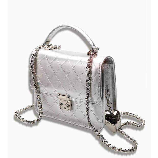 <새상품>마이아이코 소피아 미듐 실버 소피아백 미사용 새상품 풀구성