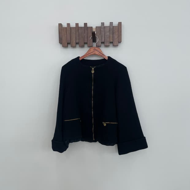 베르사체 울 집업 트위드 자켓