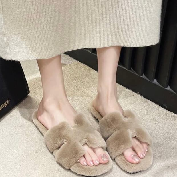 퍼 슬리퍼 베이지 225mm ~ 235mm