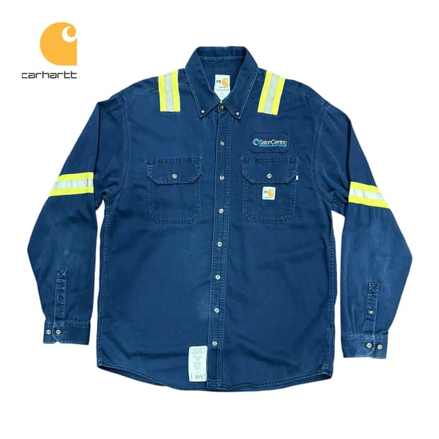 (L) 칼하트 FR 파이어맨 워크 셔츠