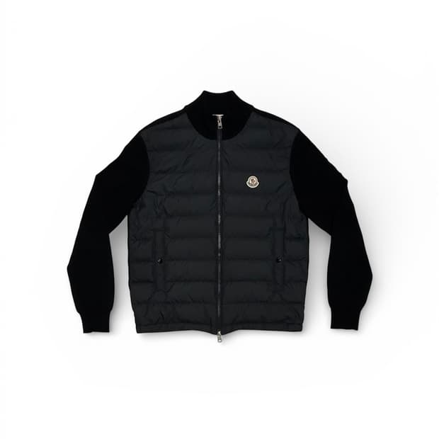 몽클레어 패딩 코튼 집업 가디건 블랙 - 24SS (M)