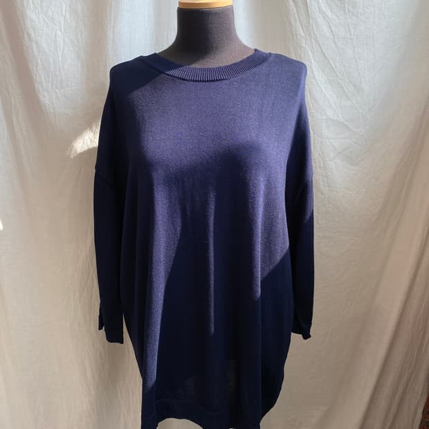 SENSE OF PLACE 네이비 7부 니트(L)