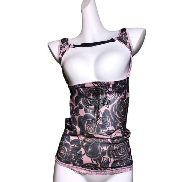 black rose cross sleeveless