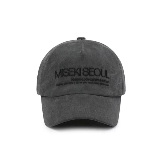미세키서울 로고 볼캡 모자 챠콜